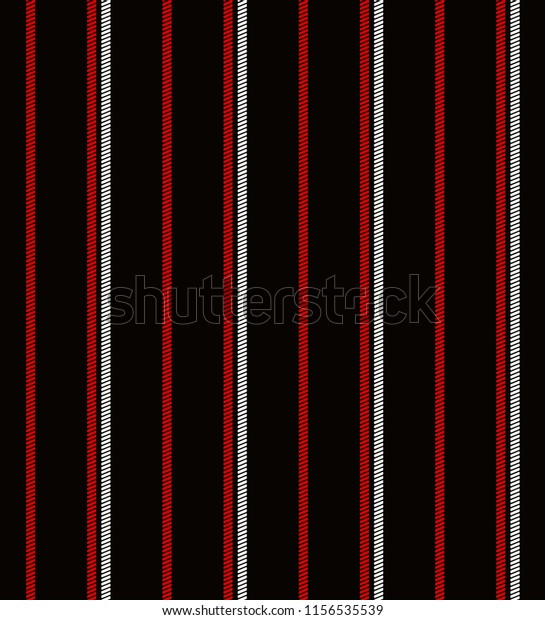 白黒の縦線と赤の縦線を持つ単純なストライプロープパターン ベクターパターンストライプ抽象的背景 のベクター画像素材 ロイヤリティフリー