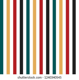 Simple stripe seamless pattern with colorful colors vertical parallel stripes.Christmas and New year concept.