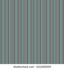 Simple stripe seamless pattern with dark blue, turquoise and cream vertical parallel stripe. Abstract striped background