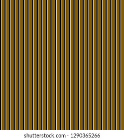 Simple stripe seamless pattern with gold, black and white vertical parallel stripes.Vector abstract background.
