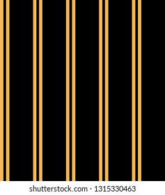 Simple stripe seamless pattern with Orange and black vertical parallel stripes.Vector abstract background.
