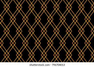 Simple striped background - black and gold - vector pattern