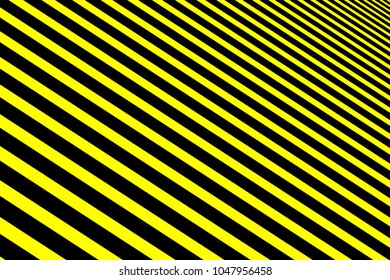 Simple striped background - black and yellow - diagonal lines, Black and yellow halftone diagonal stripes pattern