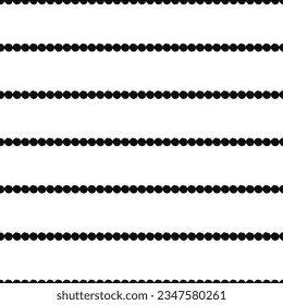 A simple striped pattern. Seamless vector pattern with black stripes of dots on white background
