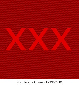 Simple striped red background with XXX text