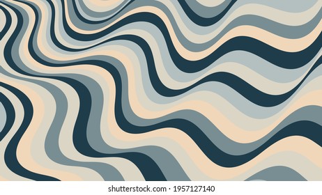 simple striped wallpaper. wavy stripes of beige and azure shades form a beautiful plane. vintage background, layout for your projects. vector
