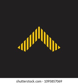 simple stripes arrow design logo vector