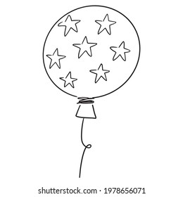 Simple stripes balloons coloring holiday america