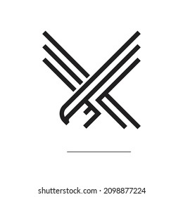 simple stripes eagle logo vector