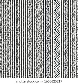 Sencillo patrón de rayas, origen étnico, fondo vectorial sin fisuras.