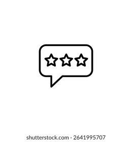 Simple Stroke Rating Icon Depicting Star-Based Review, User Experience Score, Customer Feedback Measure, and Quality Evaluation Indicator in Interface