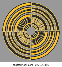 Simple stroked circular lines pattern