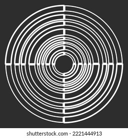 Simple stroked circular lines pattern