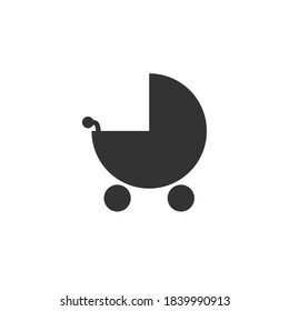 Simple Stroller Vector Icon Design