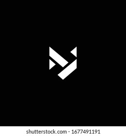 Einfaches abstraktes Design des schwarz-weißen Logos. Vektorillustration einzeln auf weißem Hintergrund