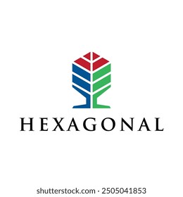simple and strong abstract hexagon concept	