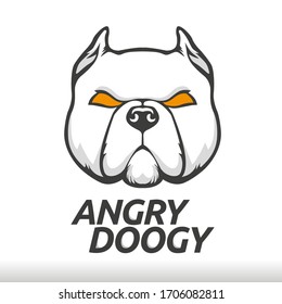 Simple & Strong Angry Dog logo Template