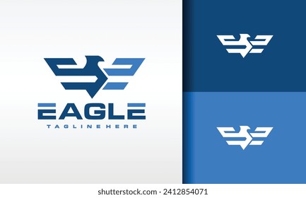 simple strong bird wings logo