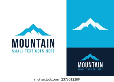 Plantilla de promoción de marca con logotipo comercial de gran éxito en el viaje de negocios de montaña robusta simple