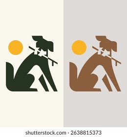 Simple and Strong Dog Vector Illustration