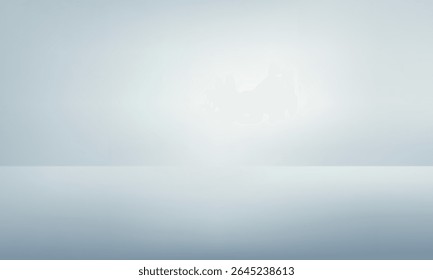 Simple, studio-like, light gray backdrop. A plain, empty space with soft gradient lighting, highlighting a smooth floor plane and walls. The image shows an blank background with a neutral color