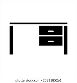simple study desk vector icon design
