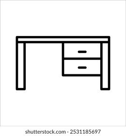 simple study desk vector icon design
