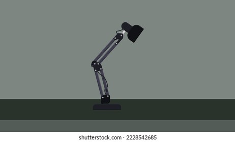 Simple Study Lamp Vector Illustration