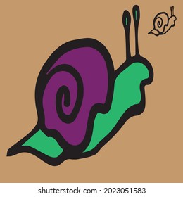 schlichte Tierschmuck-Illustration in fester Farbe