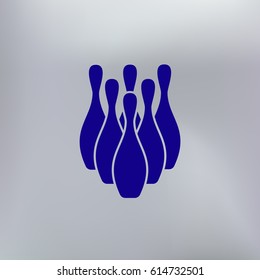 Simple style bowling icon