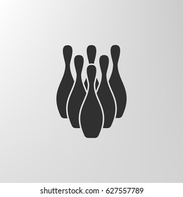 Simple style bowling icon