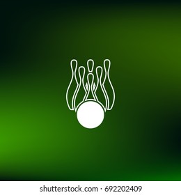 Simple style bowling icon