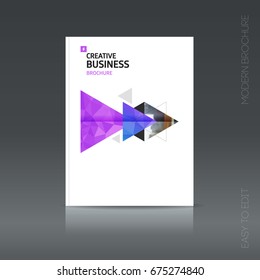 Simple style brochure. Flyer promotion. Abstract business Brochure design vector template in A4 size. Document or book cover. Annual report with photo and text. Presentation cover