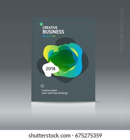 Simple style brochure. Flyer promotion. Abstract business Brochure design vector template in A4 size. Document or book cover. Annual report with photo and text. Presentation cover