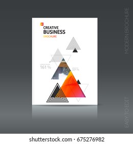 Simple style brochure. Flyer promotion. Abstract business Brochure design vector template in A4 size. Document or book cover. Annual report with photo and text. Presentation cover