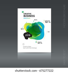 Simple style brochure. Flyer promotion. Abstract business Brochure design vector template in A4 size. Document or book cover. Annual report with photo and text. Presentation cover