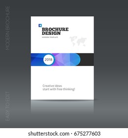 Simple style brochure. Flyer promotion. Abstract business Brochure design vector template in A4 size. Document or book cover. Annual report with photo and text. Presentation cover