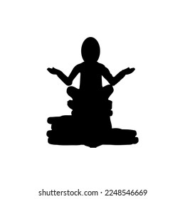 Simple style Buddha Purnima holiday poster background symbol. Buddha brand logo design element. Buddha t-shirt printing. Vector for sticker.