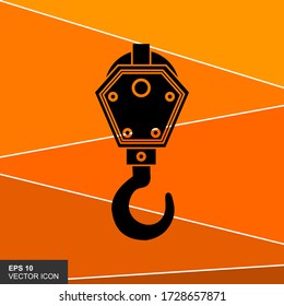 Simple style crane hook icon with background. Vector illustration.
Hook cranes for buildings. Vector illustration.