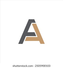 Simple style FA letter logo design