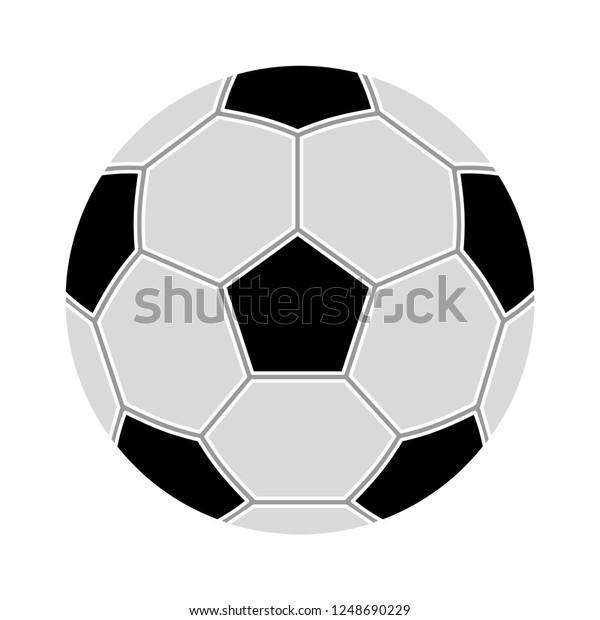 白い背景にシンプルなスタイルのサッカー サッカーボール サッカーのアイコン のベクター画像素材 ロイヤリティフリー