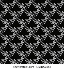 Simple style geometric texture, seamless pattern on a black background. Elegant background pattern. Vector illustration