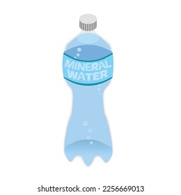 simple style mineral water bottle.healthy lifestyle. sport.vector illustration isolated on white background.