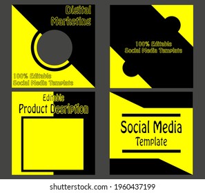 simple style social media tempate design