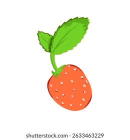 simple style strawberry vector design on the white background