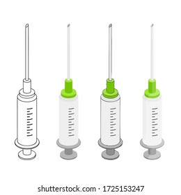 Simple Style Syringe Illustration Vector