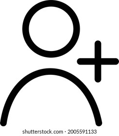 vector de icono de adición de usuario de estilo simple