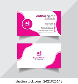Simple style vector abstract business card template