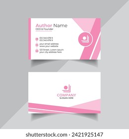Simple style vector abstract business card template