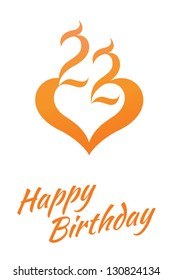 Simple and stylish 22 birthday card  (look for more in my portfolio)